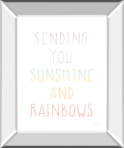 Lets Chase Rainbows VI By Jenaya Jackson - Mirror Framed Print Wall Art - White