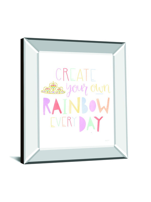 Lets Chase Rainbows III By Jenaya Jackson - Mirror Framed Print Wall Art - White