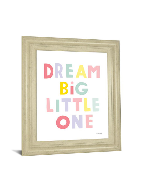 Dream Big Little One By Ann Kelle - Framed Print Wall Art - White