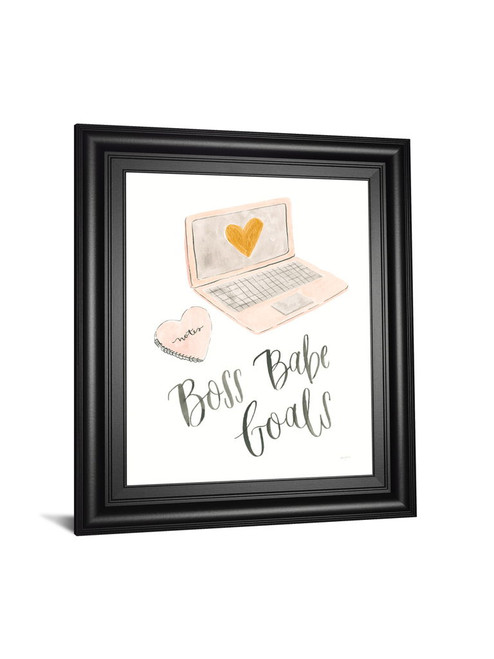 Boss Babe I By Jenaya Jackson - Framed Print Wall Art - White