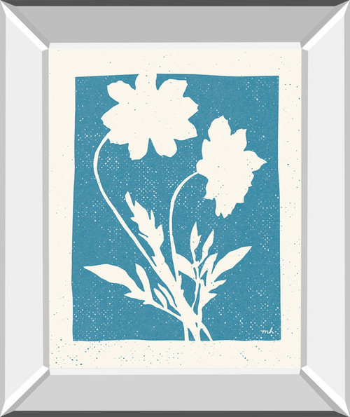 Joyful Spring I By Moira Hershey - Mirror Framed Print Wall Art - Blue