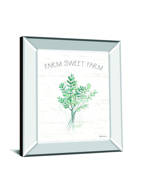 Farmhouse Cotton V By Beth Grove - Mirror Framed Print Wall Art - White