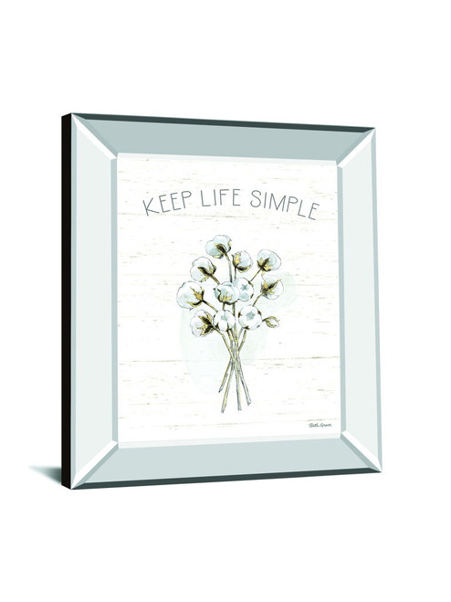 Farmhouse Cotton IV By Beth Grove - Mirror Framed Print Wall Art - White