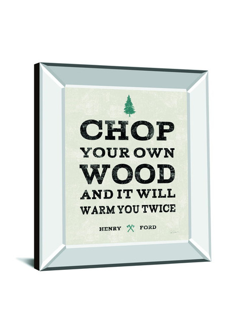 Cabin Life II By Sue Schlabach - Mirror Framed Print Wall Art - White