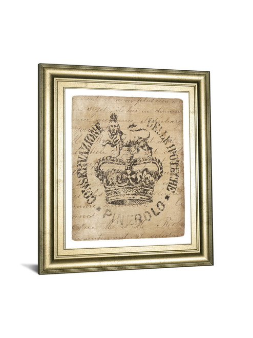 Vintage Seal IV V2 By Wild Apple Portfolio - Framed Print Wall Art - Beige