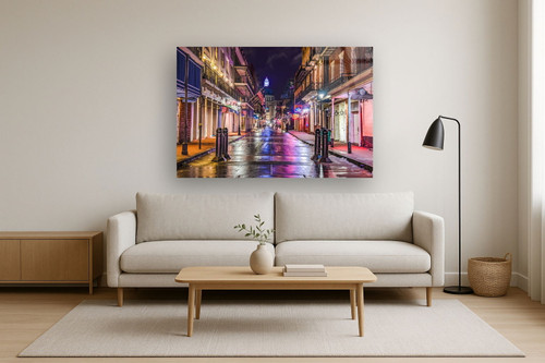 Tempered Glass With Foil - Bourbon Street New Orleans - Purple