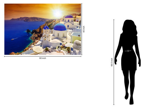 Tempered Glass With Foil - Santorini Sunset - Blue - Blue