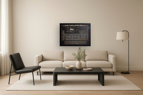 Hand Painted Textured Canvas in Frame 48x36 - Black