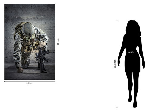 Tempered Glass With Foil - Kneeling Solider - Dark Gray