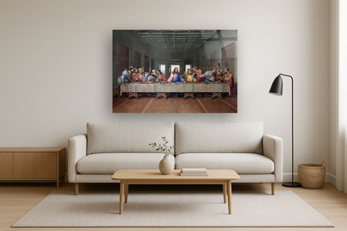 Temp Glass With Foil - Last Supper (Ethnic) - Light Brown