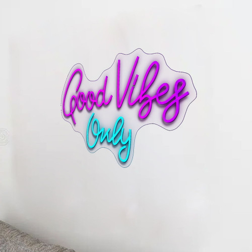 Neon Good Vibes Only - Purple
