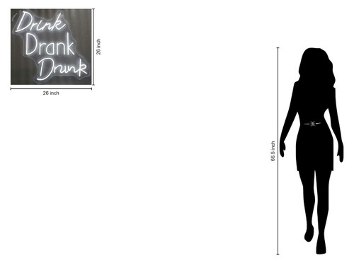 Neon Drink Drank Drunk - Dark Gray