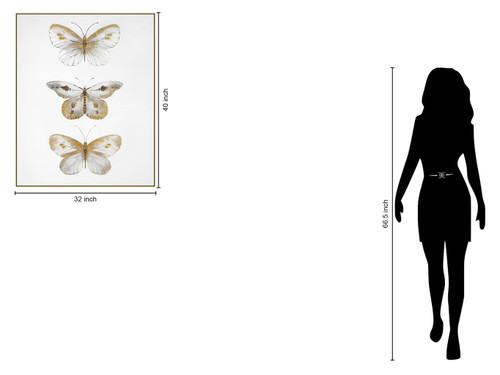 Hand Painted Textured Canvas In Frame - White