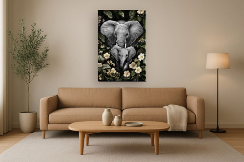 Gentle Giants Haven - 32" x 48" Framed Wall Art
