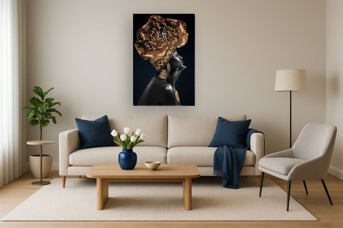 Majestic Sunrise Print - 32" x 48" Framed Wall Art - Black