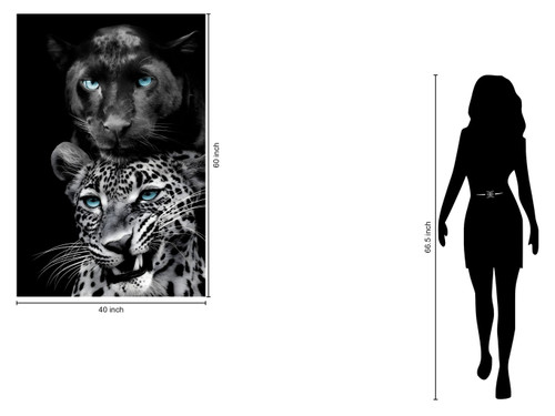 Azure Gaze Duo - 40" x 60" Framed Wall Art