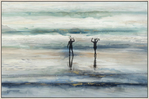 Surfer Stroll - 32" x 48" Framed Wall Art