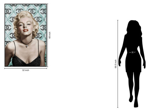 Retro Blonde Allure - 32" x 48" Framed Wall Art