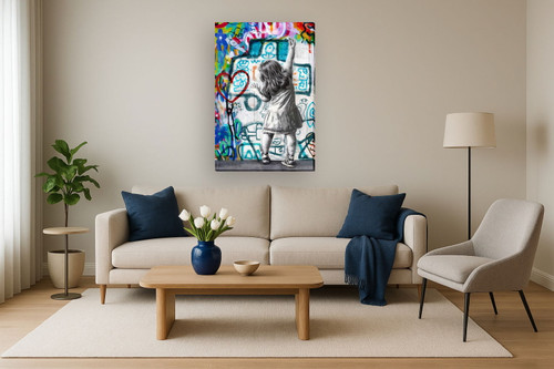 Graffiti Dreamer - 32" x 48" Framed Wall Art
