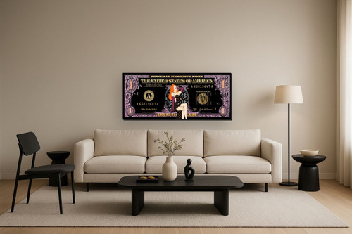 Opulent Diva Dollar - 28" x 63" Framed Wall Art