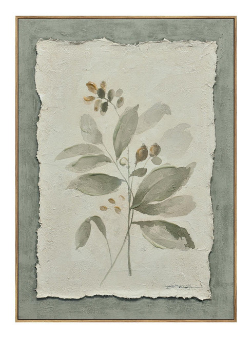Muted Herb Study - 20" x 28" Framed Wall Art