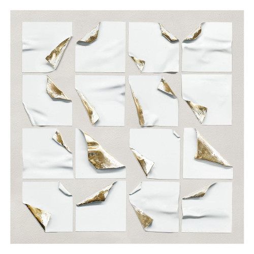 Golden Edges Mosaic - 40" x 40" Framed Wall Art