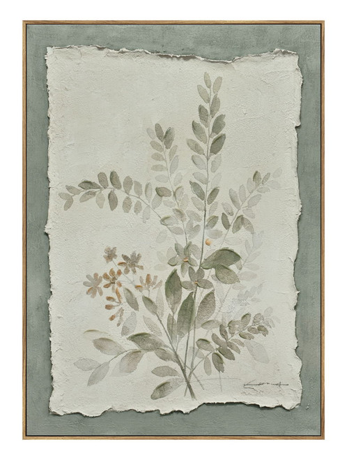 Muted Foliage Texture - 20" x 28" Framed Wall Art - Green