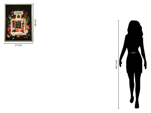 Neon Bloom Aura - 21" x 29" Framed Wall Art