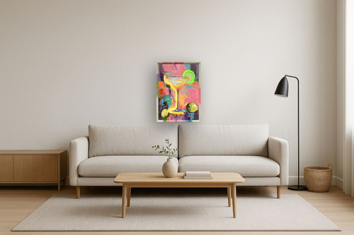 Fiesta Glow - 21" x 29" Framed Wall Art - Yellow