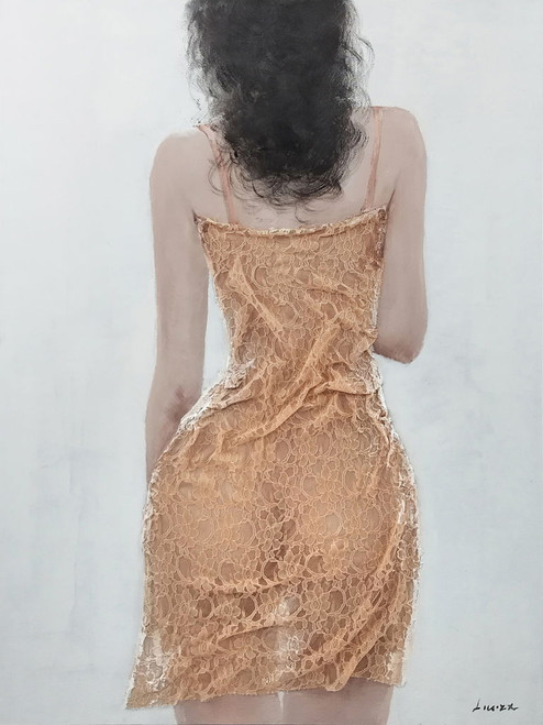 Golden Lace Backview - 40" x 30" Framed Wall Art