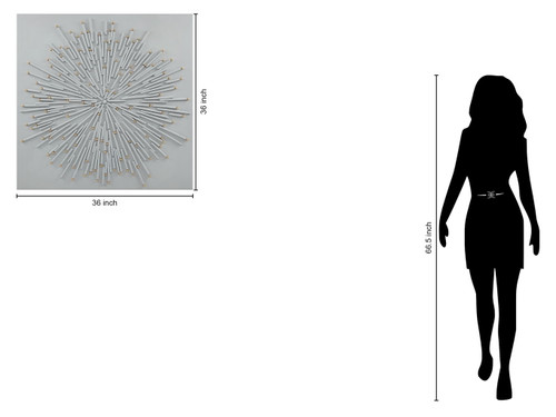 Radiant Lattice - 36" x 36" Framed Wall Art - Gray