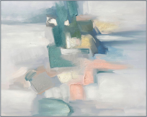 Frosted Pastel Mosaic - 56" x 70" Framed Wall Art