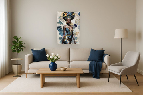 Regal Tropic Gaze - 40" x 28" Framed Wall Art