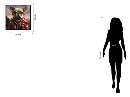 Bejeweled Explorer Pup - 25" x 25" Framed Wall Art