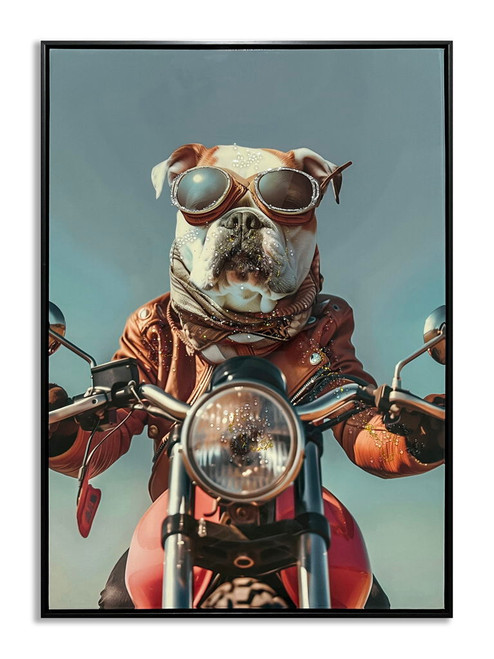 Rider’s Best Friend - 21" x 29" Framed Wall Art - Dark Brown