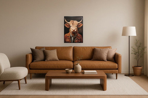 Rustic Dapper Highland - 21" x 29" Framed Wall Art