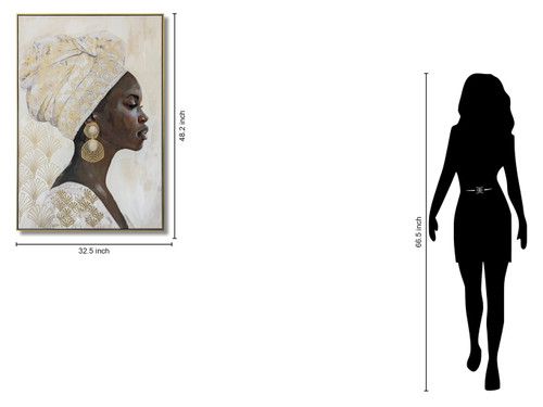 Opulent Gaze Elegance - 48" x 33" Framed Wall Art