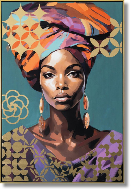 Golden Essence - 48" x 33" Framed Wall Art