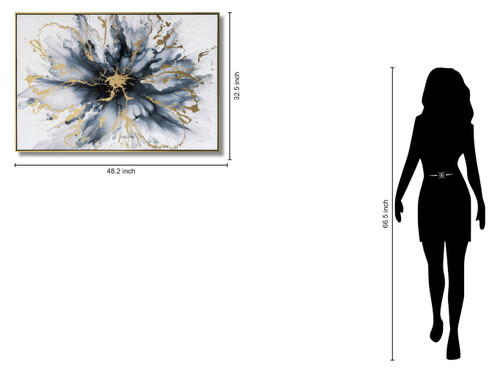 Molten Eclipse Burst - 33" x 48" Framed Wall Art