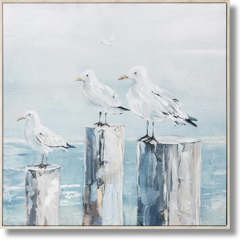 Seaside Trio Serenity - 33" x 33" Framed Wall Art