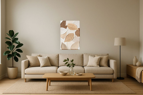 Textured Autumn Whimsy - 32" x 47" Framed Wall Art