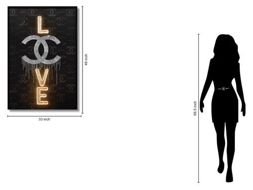 Glowing Urban Glam - 33" x 48" Framed Wall Art