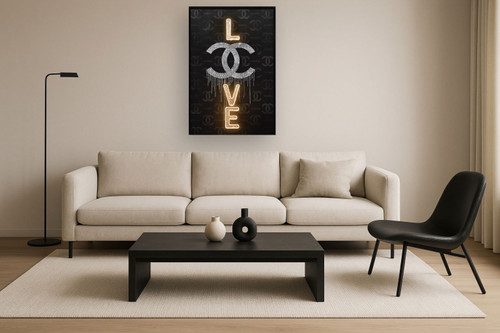 Glowing Urban Glam - 33" x 48" Framed Wall Art