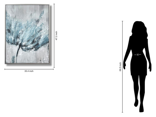 Icy Petal Splash - 35" x 47" Framed Wall Art