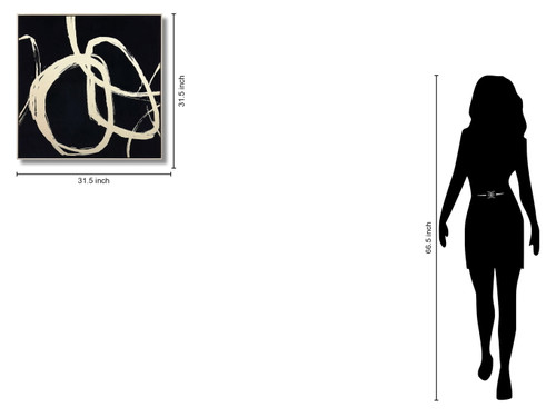 Ivory Whirl Flow - 32" x 32" Framed Wall Art