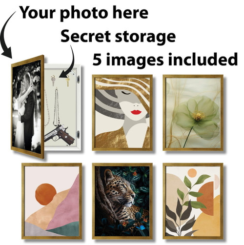 Chic Hideaway Series - 17" x 21" Framed Wall Art - Gold