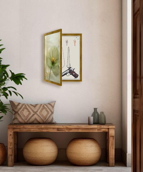 Chic Hideaway Series - 17" x 21" Framed Wall Art - Gold