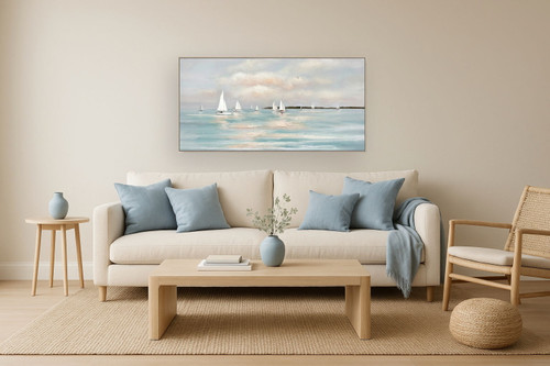 Harbor Drift - 28" x 55" Framed Wall Art