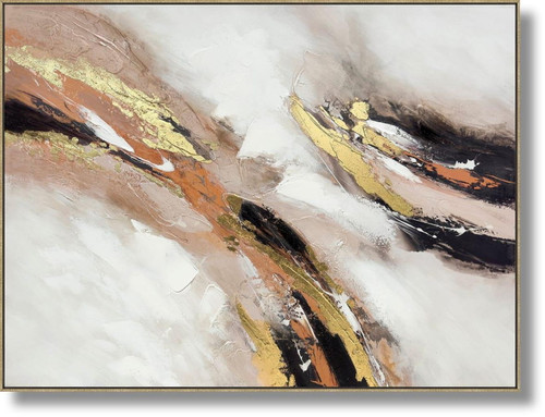 Radiant Bronze Current - 35" x 47" Framed Wall Art