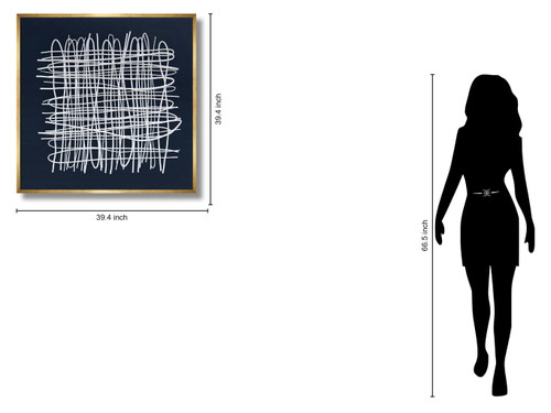 Ivory Tangle Lattice - 39" x 39" Framed Wall Art